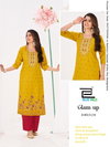 Glam Up By Blue Hills Rayon Embroidery Wholesale Kurti With Bottom In India